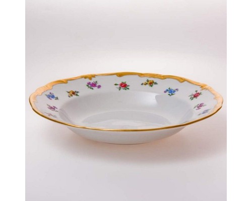 Набор глубоких тарелок Мейсенский цветок Weimar Porzellan 22 см 6 штук