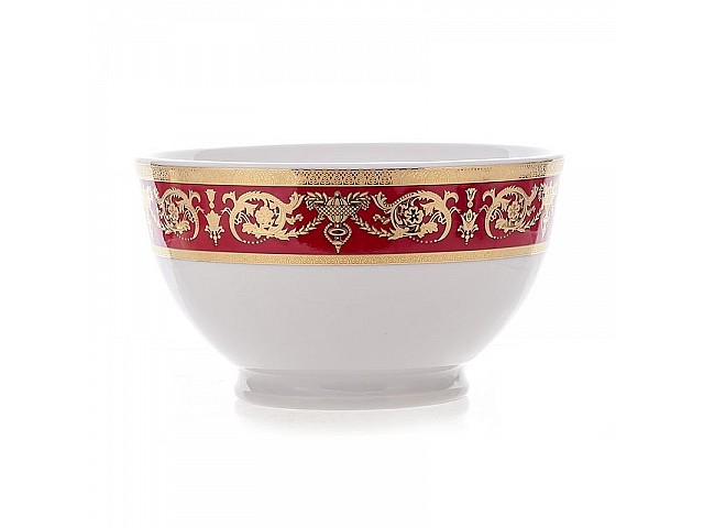 Салатник круглый 13 см Bavaria Александрия Красная/зол