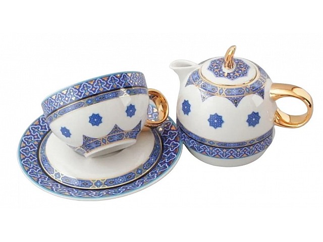 Восточный набор для чая Rudolf Kampf Национальные Традиции 2065 линия Узбекистан (чайник 0,4 + чашка 0,2)