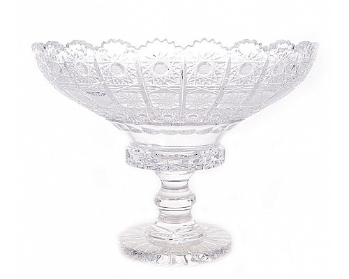 Ваза для фруктов 25,5 см на ножке Glasspo Bohemia
