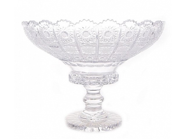 Ваза для фруктов 25,5 см на ножке Glasspo Bohemia 