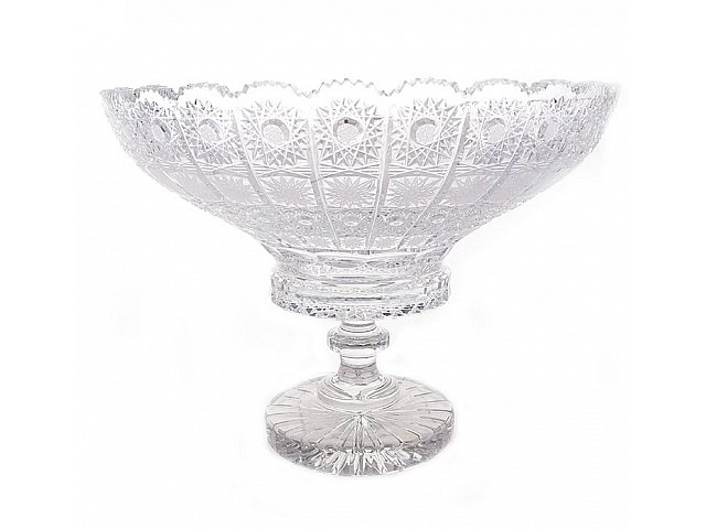 Ваза для фруктов 35,5 см на ножке Glasspo Bohemia 