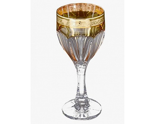 Набор бокалов для вина Сафари желтый Bohemia Crystal 6 шт