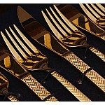 Набор столовых приборов Hera Gold Face на 6 персон 24 предмета