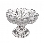 Конфетница 15 см цветок на ножке Glasspo Bohemia