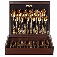 Набор столовых приборов Antique Gold Face на 6 персон 24 предмета