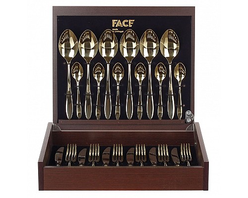 Набор столовых приборов Jasmin Champagne Face на 6 персон 24 предмета