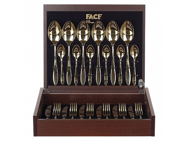 Набор столовых приборов Jasmin Champagne Face на 6 персон 24 предмета