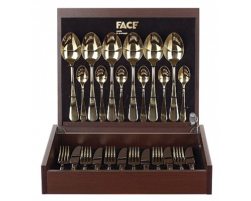 Набор столовых приборов Slim Champagne Face на 6 персон 24 предмета 