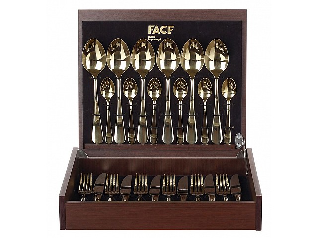 Набор столовых приборов Slim Champagne Face на 6 персон 24 предмета 