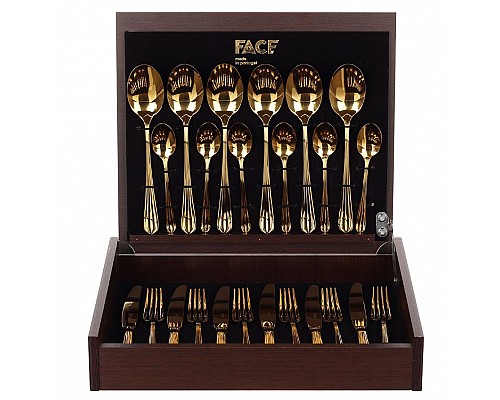 Набор столовых приборов Fly Gold Face на 6 персон 24 предмета 