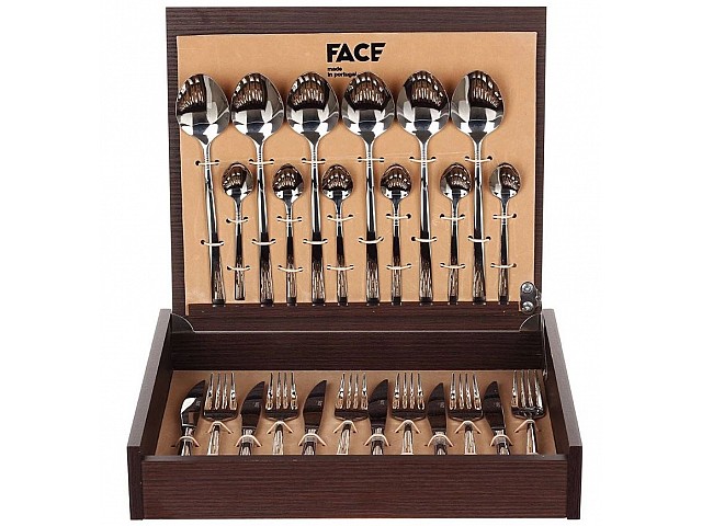 Набор столовых приборов Victoria Gold Face на 6 персон 24 предмета