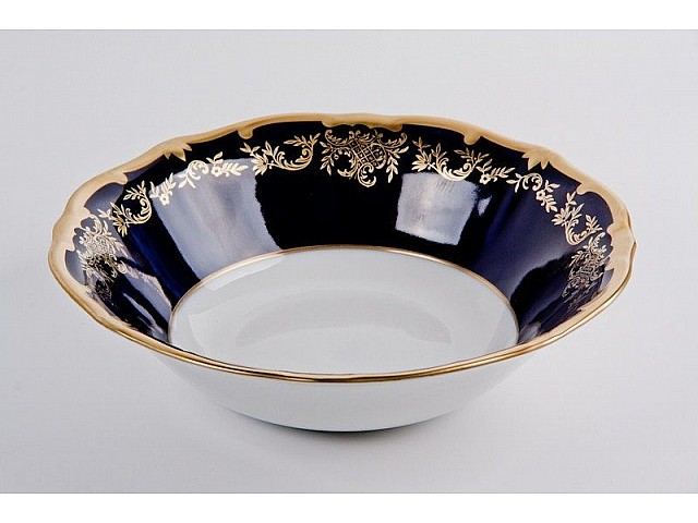 Салатник круглый 25 см Weimar Porzellan Ювел синий