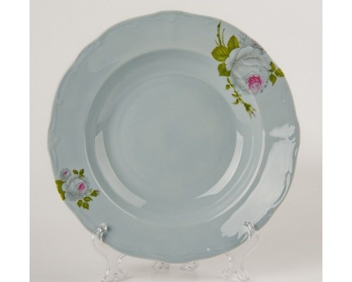Набор глубоких тарелок Алвин голубой Weimar Porzellan 24 см 6 штук