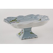 Блюдо квадратное 21см на ножке Weimar Porzellan Алвин голубой