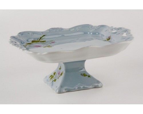 Блюдо квадратное 21см на ножке Weimar Porzellan Алвин голубой