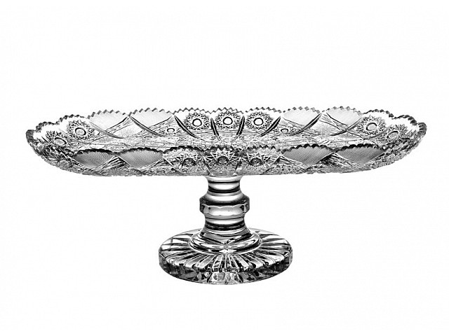 Фруктовница 35 см на ножке Glasspo Bohemia