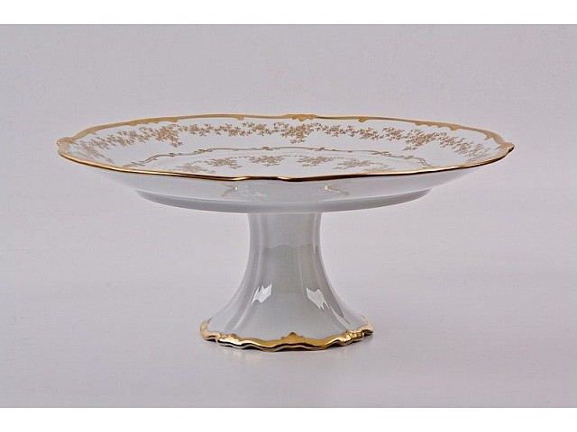 Блюдо круглое 33см на ножке Weimar Porzellan Кастэл