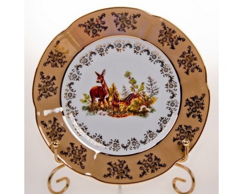 Набор тарелок Bavaria Мария Охота медовая 19 см
