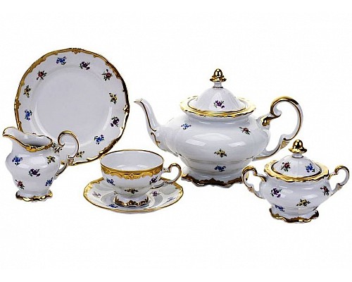 Сервиз чайный Мейсенский цветок Weimar Porzellan на 6 персон подарочный