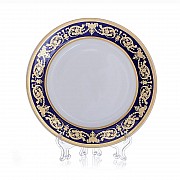 Набор тарелок Bavaria Александрия Кобальт/золото 27 см 6 штук