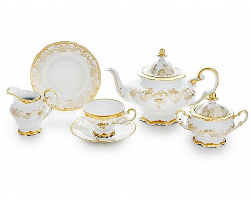 Сервиз чайный на 6 персон 21 предмет чашки 210 мл Кастел Weimar Porzellan