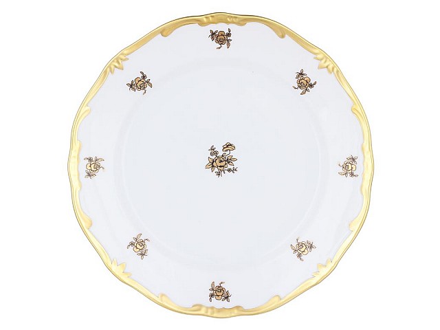 Набор тарелок на 6 персон 22 см Роза золотая Weimar Porzellan 