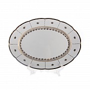 Блюдо овальное 32 см Менуэт Золотой орнамент Thun