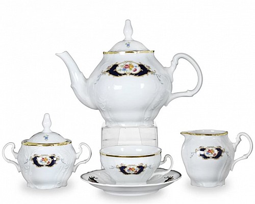 Чайный сервиз Бернадотт Синий глаз Thun 6 персон 15 предметов