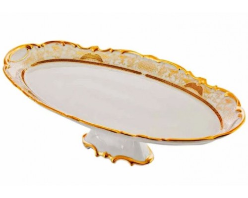 Блюдо овальное Симфония Золотая Weimar Porzellan 50 см