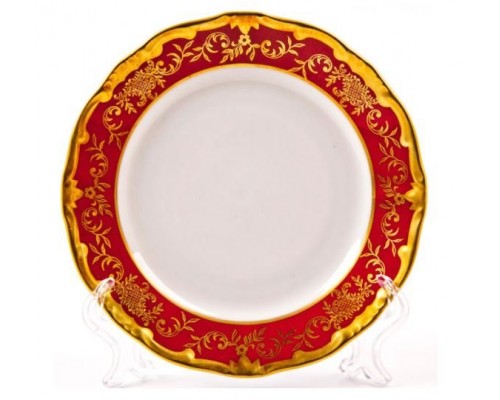Набор тарелок Ювел красный Weimar Porzellan 15 см 6 штук