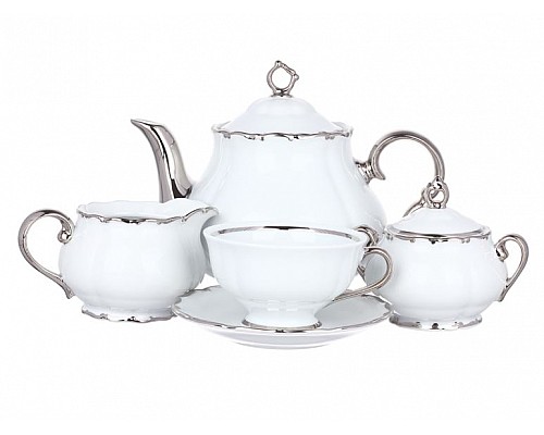 Чайный сервиз на 6 персон 15 предметов 250 мл Офелия 2841 Leander