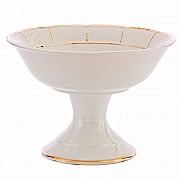 Салатник 26 см на ножке Thun Менуэт Отводка золото