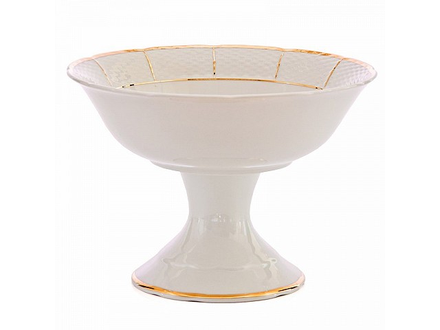 Салатник 26 см на ножке Thun Менуэт Отводка золото