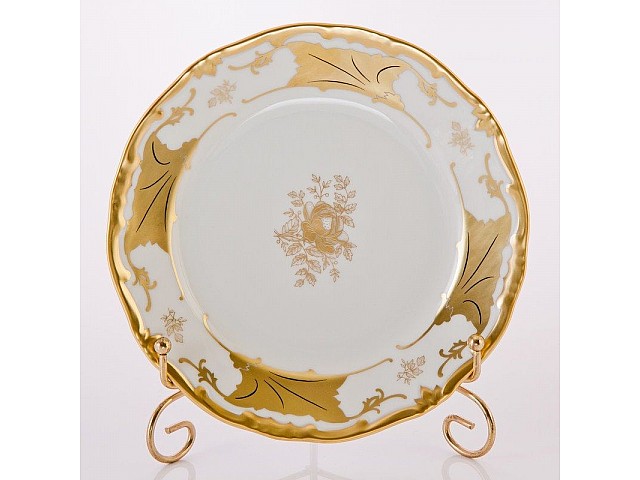 Набор тарелок Кленовый лист белый Weimar Porzellan 19 см 6 штук