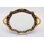 Блюдо овальное 37см Weimar Porzellan Ювел синий