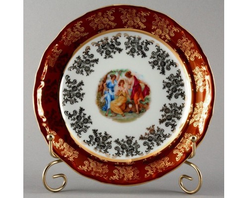 Набор тарелок Bavaria Мадонна красная 19 см 6 штук