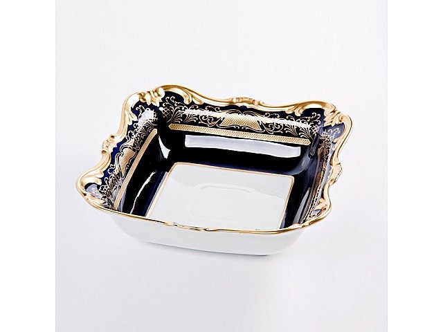 Салатник квадратный 22 см Weimar Porzellan Симфония Кобальт