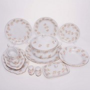 Сервиз столовый Bavaria Цветы Рельеф золото на 6 персон