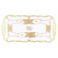 Рулетница 26см Weimar Porzellan Кленовый лист белый