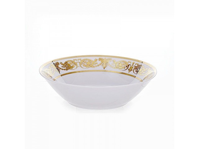 Салатник круглый 26 см Bavaria Александрия Голд/белый