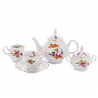 Чайный сервиз Бернадотт Полевой цветок на  6 персон 15 предметов 240 мл