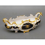 Ладья подарочная 40см Weimar Porzellan Кленовый лист синий