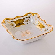 Салатник квадратный 26 см Weimar Porzellan Кленовый лист белый