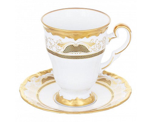 Набор для капучино Симфония Золотая Weimar Porzellan 260 мл 2 предмета