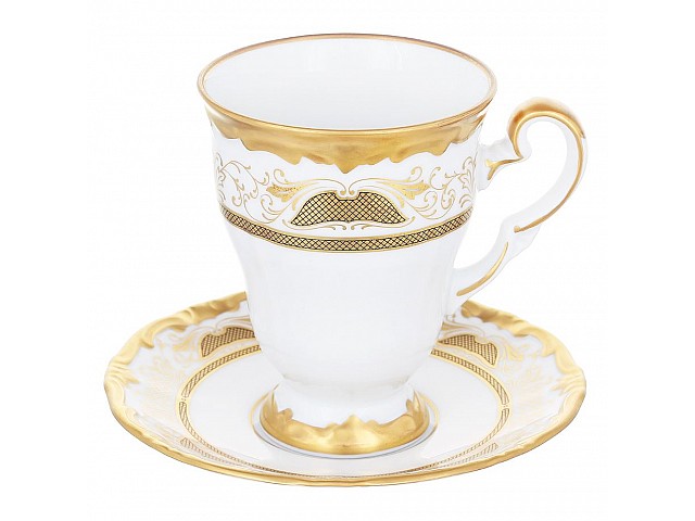 Набор для капучино Симфония Золотая Weimar Porzellan 260 мл 2 предмета