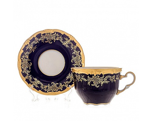 Чайная пара 400 мл Ювел синий 801 Weimar Porzellan