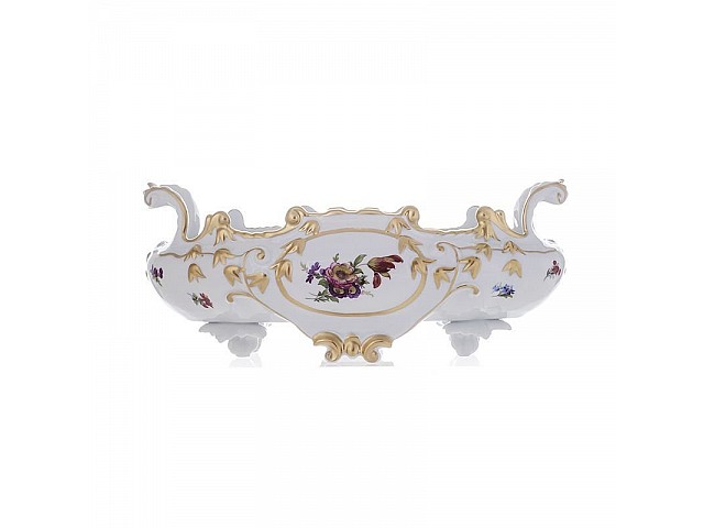 Ладья подарочная 40см Weimar Porzellan Мейсенский букет