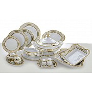 Сервиз столовый Симфония Золотая Weimar Porzellan на 12 персон 49 предметов