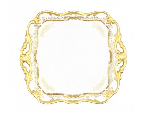 Блюдо квадратное 21см Weimar Porzellan Симфония Золотая